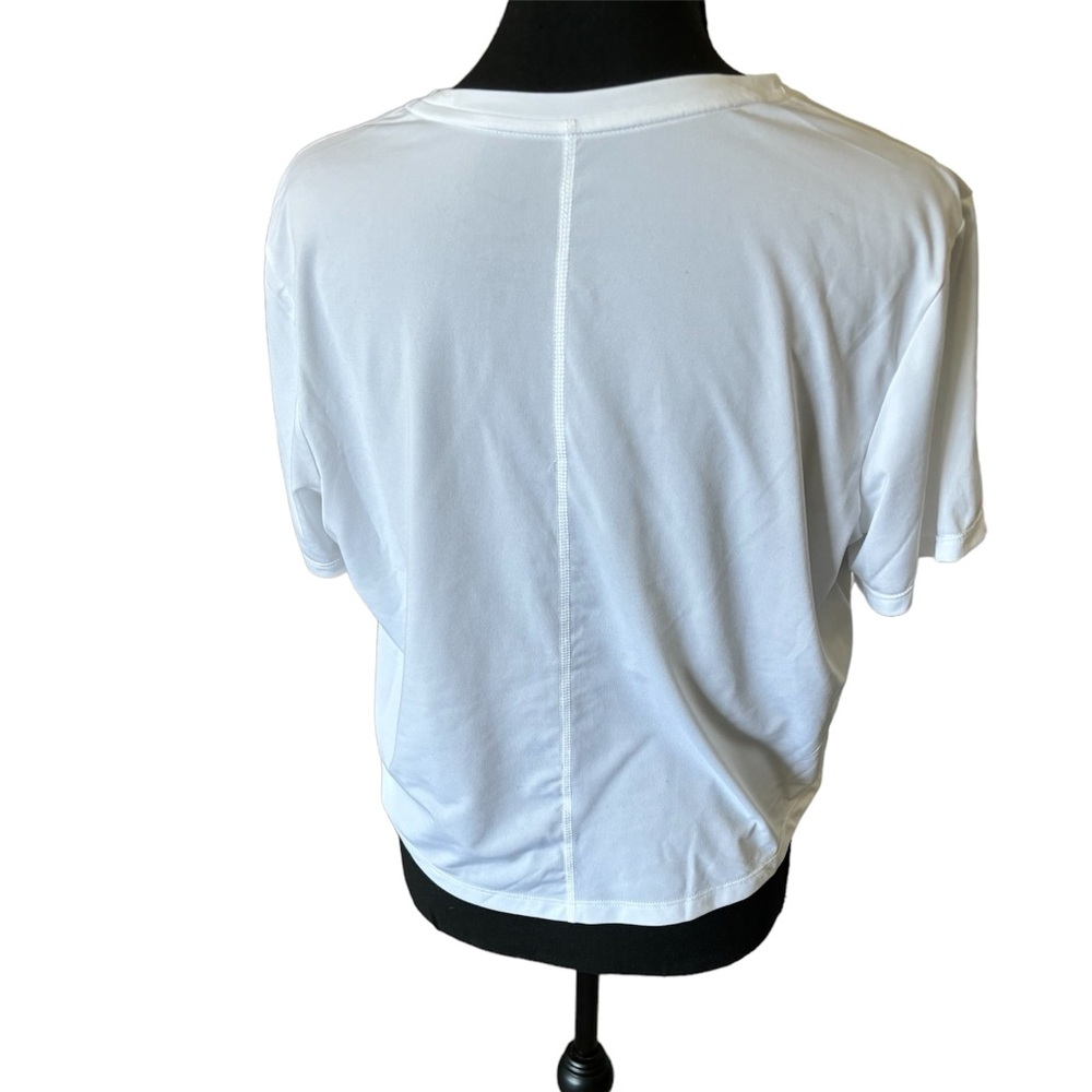 Nike Dri-Fit White Cropped Short Sleeve Tee, size large - Picture 2 of 3